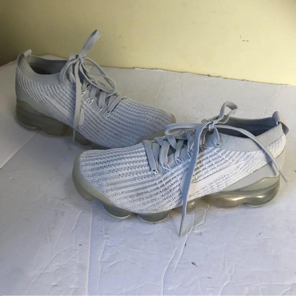 Nike Air VaporMax Flyknit 3 Pure Platinum Sneakers Running Shoes Lightweight W - Picture 16 of 16